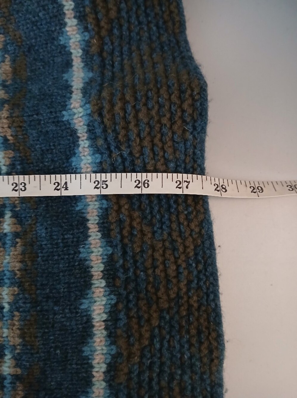 Vintage Woolrich Shawl Collar Blue Fair Isle Cardigan Sweater - Picture 8 of 8